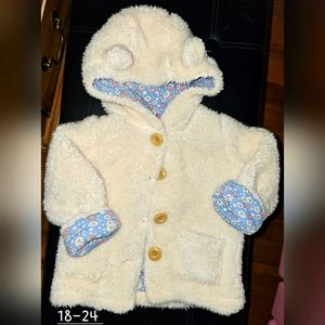 Boden Cream Colored Bear Jacket